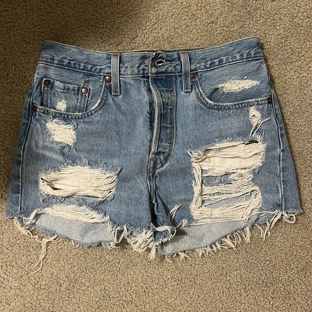 Levi’s 501 High rise denim shorts